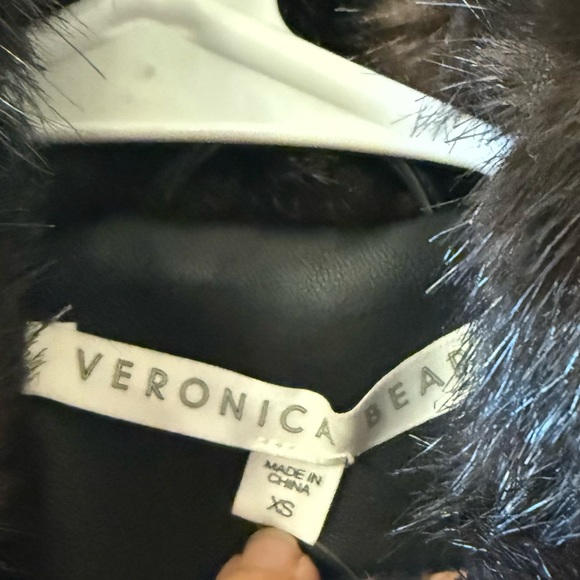 VERONICA BEARD Bellfire Faux Fur Bomber Jacket Dark Brown Sz XS - Picture 6 of 8